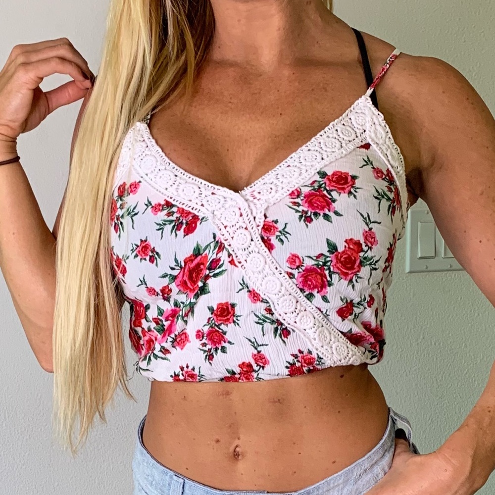 Floral Cami Top Cropped